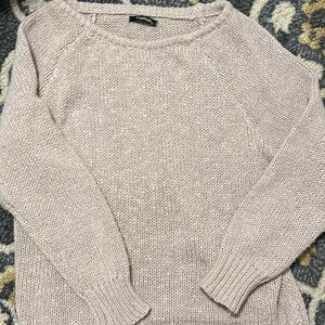 Cream off the shoulder sweater (medium)